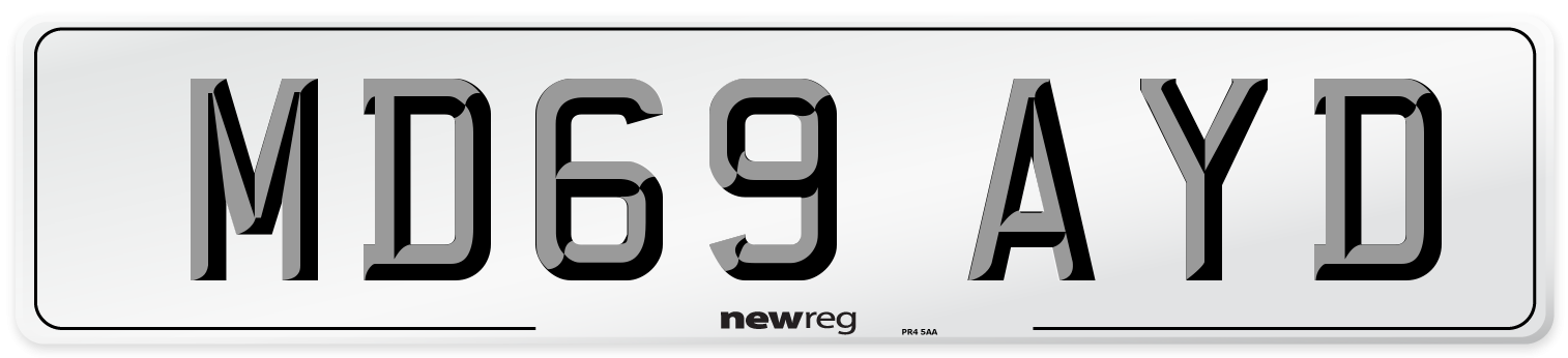 MD69 AYD Number Plate from New Reg